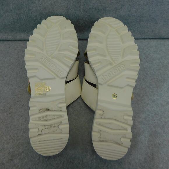 Ron White - Women's White & Caysi Slide Sandal in Ice - Athletech Size 8.5 Shoe - Picture 10 of 13